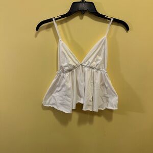 wild fable White Spaghetti Strap Peplum Crop Top